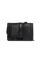 CHEVRON QUILTED SMALL LOVE CROSSBODY